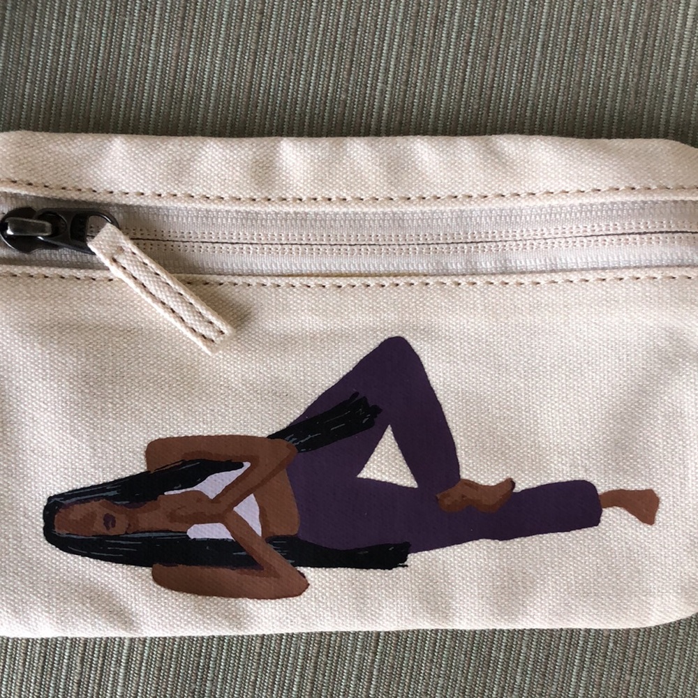 NWT! - ATHLETA {Artist Series} Coffee Run Zip Pouch Bag Set - Picture 7 of 14